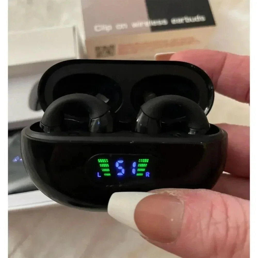 Willed Clip-On Wireless Earbuds Bluetooth 5.3 IPX4 Waterproof Black - Picture 6 of 10
